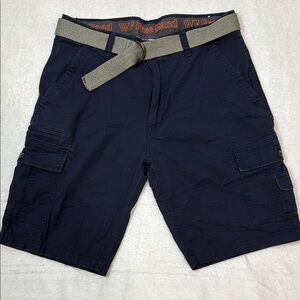 WearFirst Blue Cargo Shorts w/ Belt